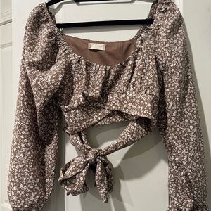 Atlar’d State Floral Wrap Crop Top